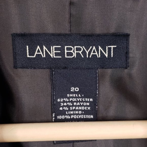 Lane Bryant Sz 20 Dark Brown Peak Lapel Clasp Front Blazer Jacket Secretary - Picture 6 of 7